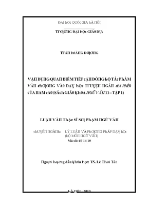 Nghiên Cứu Về Đại Học Giáo Dục Hà Nội: Phân Tích Điểm 