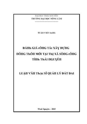 Đánh Giá Công Tác Xây Dựng Nông Thôn Mới Tại Thị Xã Sông