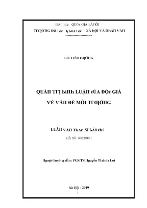 Nghiên Cứu Về Tác Động Của Môi Trường Đến Phát Triển Xã Hội