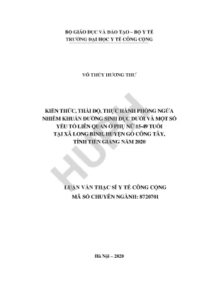 Nghiên Cứu Kiến Thức và Thực Hành Phòng Ngừa Nhiễm Khuẩn