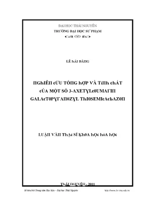 Nghiên cứu về 3-Axetyl và ứng dụng trong hóa học