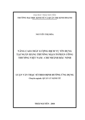 Nâng Cao Chất Lượng Dịch Vụ Tín Dụng Tại Ngân Hàng TMCP