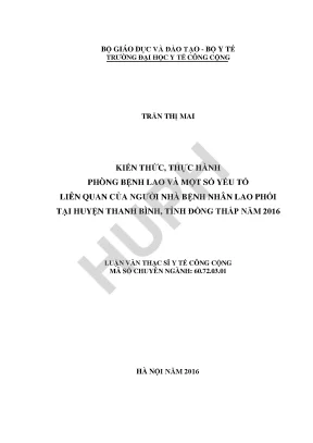 Kiến Thức và Thực Hành Phòng Bệnh Lao Tại Huyện Thanh