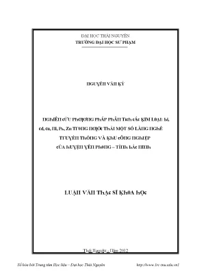 Nghiên cứu ô nhiễm môi trường tại Trường Đại học Sư phạm