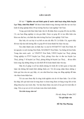 Nghiên Cứu Mô Hình Quản Lý Nước Sinh Hoạt Nông Thôn Tại