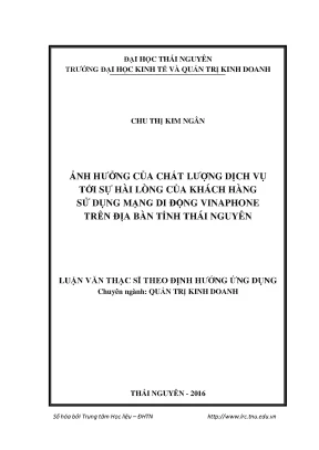 Ảnh Hưởng Của Chất Lượng Dịch Vụ Đến Sự Hài Lòng Của