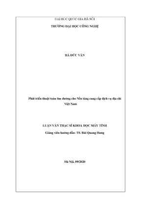 Phát Triển Thuật Toán Tìm Đường Cho Nền Tảng Dịch Vụ Địa