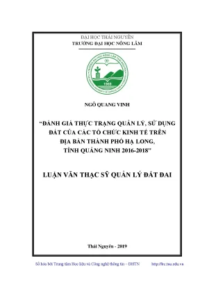 Đánh Giá Quản Lý và Sử Dụng Đất Tại Hạ Long, Quảng Ninh