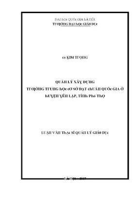 Quản lý giáo dục tại Đại học Quốc gia Hà Nội: Nghiên cứu