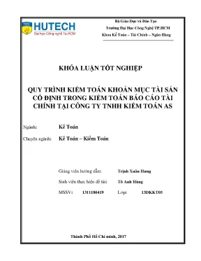 Quy Trình Kiểm Toán Tài Sản Cố Định Trong Báo Cáo Tài