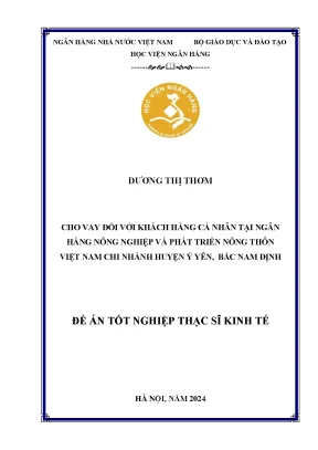 Cho Vay Cá Nhân Tại Ngân Hàng Nông Nghiệp Việt Nam: Đề