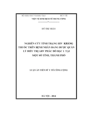 Nghiên Cứu Tình Trạng HIV Kháng Thuốc Trên Bệnh Nhân