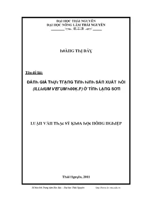 Đánh Giá Thực Trạng Xuất Hồi Tại Tỉnh Lạng Sơn