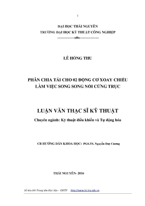 Phân Chia Tải Cho Động Cơ Xoay Chiều Làm Việc Song Song