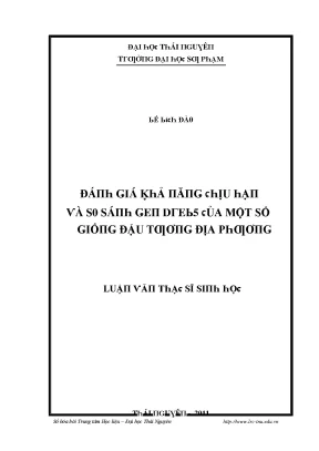 Đánh Giá Giá Trị Đậu Tương Địa Phương Tại Đại Học Thái