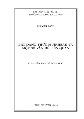 Nghiên Cứu Bất Đẳng Thức Muirhead và Ứng Dụng Trong Toán Học