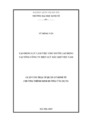Tạo Động Lực Làm Việc Cho Người Lao Động Tại Tổng Công 