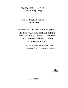 Nghiên cứu khung giá phát điện truyền thống trong thị