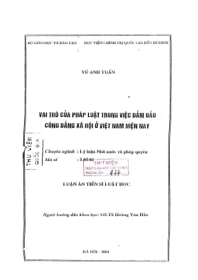 Vai Trò Của Pháp Luật Trong Việc Đảm Bảo Công Bằng Xã 