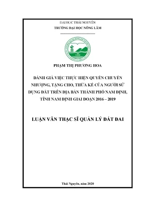 Đánh Giá Quyền Chuyển Nhượng, Tặng Cho, Thừa Kế Đất Tại