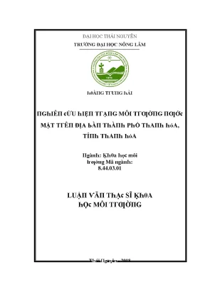 Nghiên Cứu Môi Trường Tại Trường Đại Học Nông Lâm Thái
