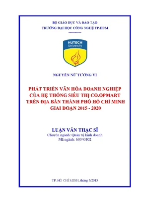 Phát Triển Văn Hóa Doanh Nghiệp Tại Siêu Thị Co.opmart
