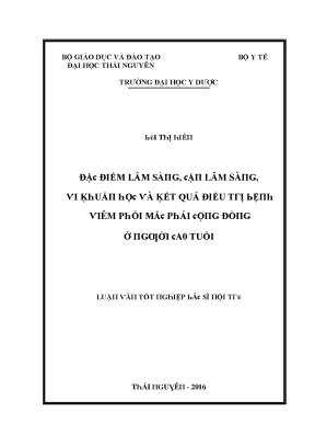 Kết Quả Điều Trị Viêm Phổi Ở Người Trên 40 Tuổi Tại Đại 
