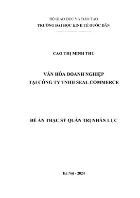 Nghiên Cứu Văn Hóa Doanh Nghiệp Tại Công Ty TNHH Seal