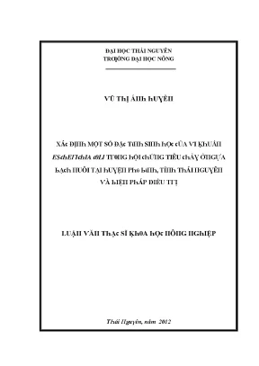 Nghiên Cứu Đặc Điểm Sinh Thái Của Một Số Loài Thực Vật