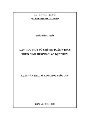 Dạy Học Toán 9 Theo Định Hướng Giáo Dục STEM Tại Đại Học