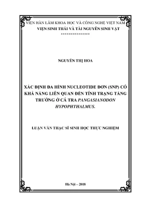 Xác định SNP liên quan đến tăng trưởng ở cá tra