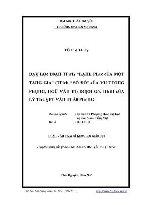 Phân Tích Hiệu Quả Dạy Học Từ Tác Phẩm 'Số Đỏ' Của Vũ