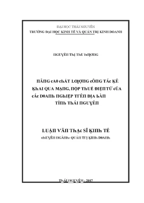 Nâng cao chất lượng kê khai thuế điện tử cho doanh
