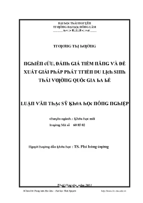 Giải pháp phát triển du lịch sinh thái tại Thái Nguyên