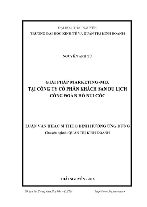 Giải Pháp Marketing-Mix Tại Công Ty Cổ Phần Khách Sạn Du
