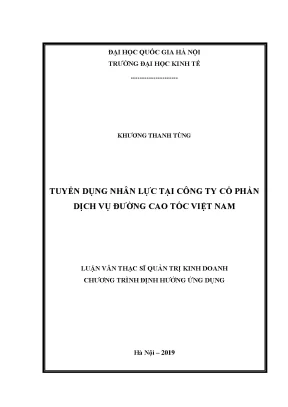 Tuyển Dụng Nhân Lực Tại Công Ty Cổ Phần Dịch Vụ Đường