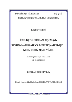 Siêu Âm Nội Mạch: Đánh Giá và Ứng Dụng Trong Y Học
