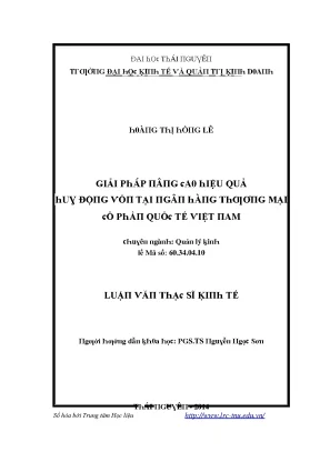 Hiệu Quả Quản Lý Kinh Tế Tại Đại Học Thái Nguyên