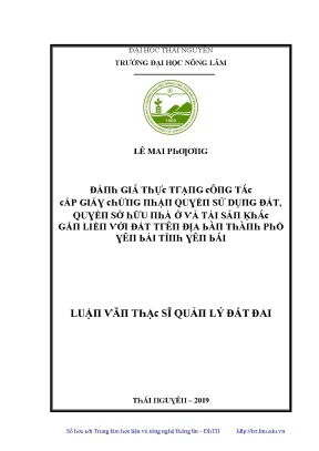 Đánh giá công tác cấp giấy chứng nhận quyền sử dụng đất