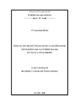 Đánh Giá Mức Độ Đáp Ứng Huấn Luyện Tại Đại Học Kỹ Thuật