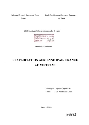 Khám Phá Hoạt Động Hàng Không Của Air France Tại Việt Nam