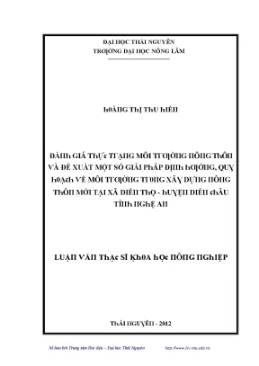 Đánh Giá Tình Hình Môi Trường Tại Xã Diễn Thọ