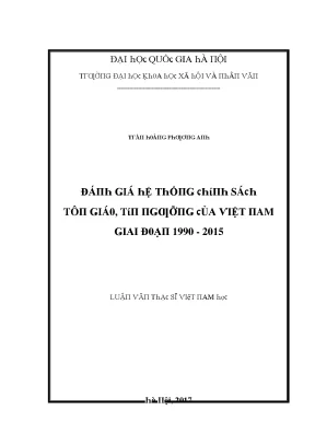 Nghiên Cứu Về Giáo Dục Xã Hội Tại Việt Nam (1990 - 2015)