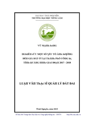 Yếu Tố Ảnh Hưởng Đến Giá Đất Tại Thành Phố Uông Bí
