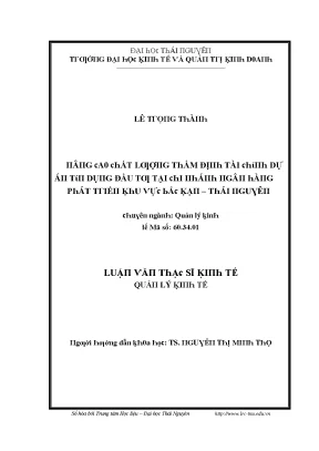 Nâng cao chất lượng thẩm định tài chính dự án tín dụng
