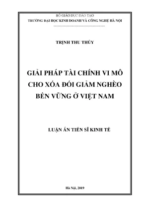 Giải Pháp Tài Chính Vi Mô Để Xóa Đói Giảm Nghèo Bền Vững