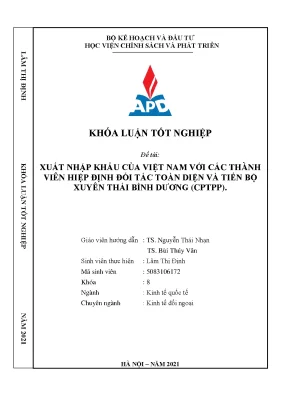 Xuất Nhập Khẩu Việt Nam và Hiệp Định CPTPP: Cơ Hội và