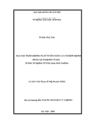 Phát Triển Năng Lực Học Sinh Qua Hệ Phương Trình Trong