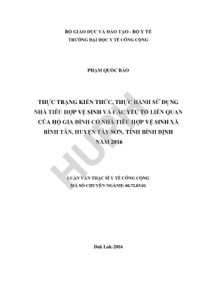 Nghiên Cứu Kiến Thức và Thực Hành Sử Dụng Nhà Tiêu Hợp