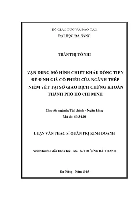 Định Giá Cổ Phiếu Ngành Thép Bằng Mô Hình Chiết Khấu